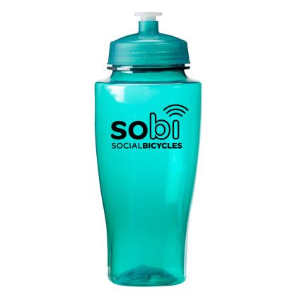Custom 24 oz. rPET Twister Bottle - Translucent aqua Custom 24 oz. rPET Twister Bottle - Translucent aqua