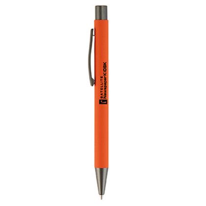 Custom Sorrento Velvet-Touch Aluminum Pen - Orange Custom Sorrento Velvet-Touch Aluminum Pen - Orange