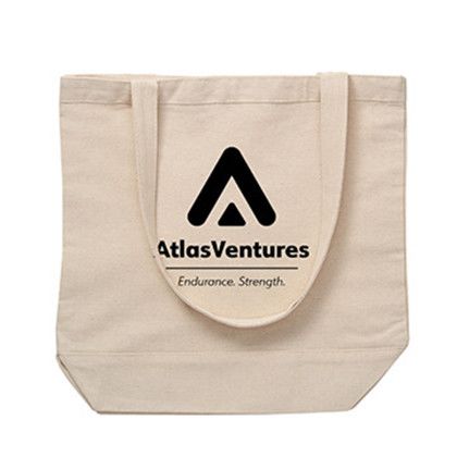 Custom 10 oz. Cotton Canvas Nautical Tote - Natural Custom 10 oz. Cotton Canvas Nautical Tote - Natural
