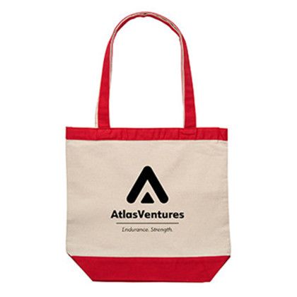 Custom 10 oz. Cotton Canvas Nautical Tote - Red with Handle Custom 10 oz. Cotton Canvas Nautical Tote - Red with Handle