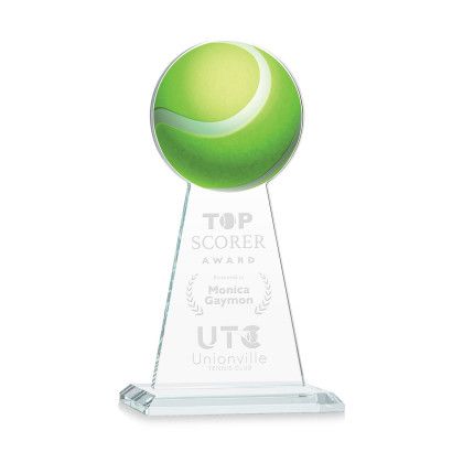 Custom Medium Clear Edenwood Tennis Award - Etched