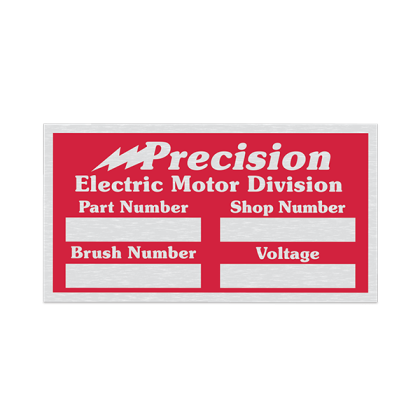 Satin Aluminum Nameplate Decal - Promotional Custom Imprinted With Logo