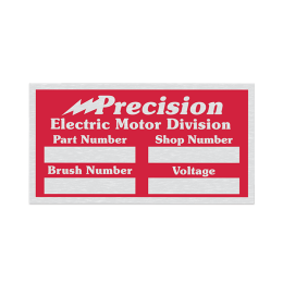 Satin Aluminum Nameplate Decal - Promotional Custom Imprinted With Logo