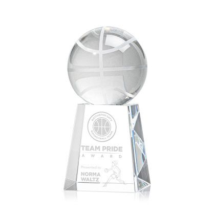 Custom Basketball Award on Celestina Base Large - Etched Custom Basketball Award on Celestina Base Large - Etched