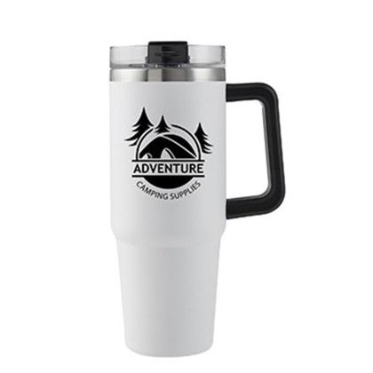 Custom 30 oz. Vancouver Stainless Steel Mug - Matte White 