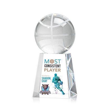 Custom Basketball Full Color Award on Celestina Large Custom Basketball Full Color Award on Celestina Large