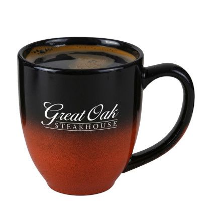 Custom 16 oz. Bistro Ombre Ceramic Mug - Orange Custom 16 oz. Bistro Ombre Ceramic Mug - Orange