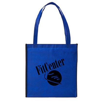 Custom Two-Tone Non-Woven Convention Tote - Royal blue Custom Two-Tone Non-Woven Convention Tote - Royal blue