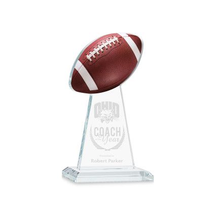Custom Edenwood Football Award Small - Etched Custom Edenwood Football Award Small - Etched