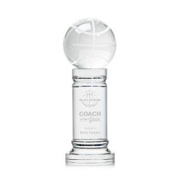 Custom Medium Basketball Award on Clear Colverstone Base Custom Medium Basketball Award on Clear Colverstone Base