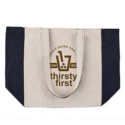 Custom 10 oz. Eugene Cotton Canvas Tote - Navy Custom 10 oz. Eugene Cotton Canvas Tote - Navy