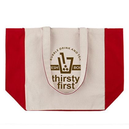 Custom 10 oz. Eugene Cotton Canvas Tote - Red Custom 10 oz. Eugene Cotton Canvas Tote - Red