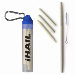 Custom Wheat Straw Plastic Keychain Set - Blue Custom Wheat Straw Plastic Keychain Set - Blue