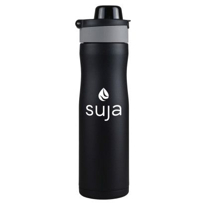 Custom 24 oz. Vertex Powder Coated Recycled Stainless Steel Bottle - Black Custom 24 oz. Vertex Powder Coated Recycled Stainless Steel Bottle - Black