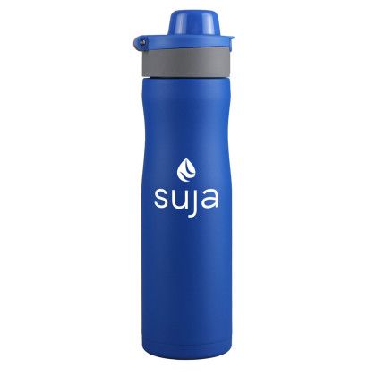 Custom 24 oz. Vertex Powder Coated Recycled Stainless Steel Bottle - Blue Custom 24 oz. Vertex Powder Coated Recycled Stainless Steel Bottle - Blue