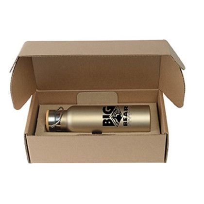 Custom 21 oz Breckenridge Stainless Steel Bottle with Gift Box - Gold Custom 21 oz Breckenridge Stainless Steel Bottle with Gift Box - Gold