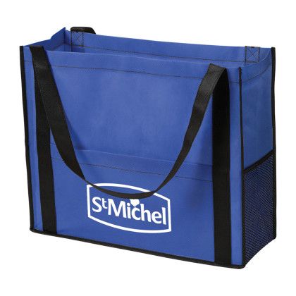 Custom Chandler Non-Woven Mesh Tote - Royal blue Custom Chandler Non-Woven Mesh Tote - Royal blue
