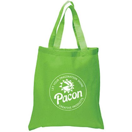 Custom 5.5 oz. Economy Cotton Canvas Tote - Lime Custom 5.5 oz. Economy Cotton Canvas Tote - Lime