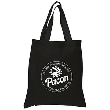 Custom 5.5 oz. Economy Cotton Canvas Tote - Black Custom 5.5 oz. Economy Cotton Canvas Tote - Black