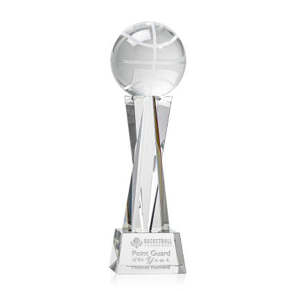 Custom Basketball Award on Grafton Clear Base Medium Custom Basketball Award on Grafton Clear Base Medium
