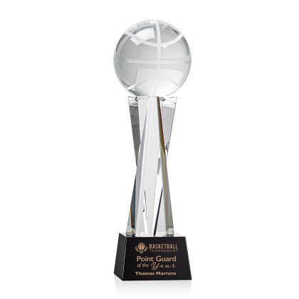 Custom Basketball Award on Grafton Black Base Medium Custom Basketball Award on Grafton Black Base Medium