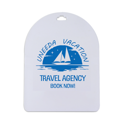 Custom Oval Top Golf Bag Tag - Screen Print - Side 1 Custom Oval Top Golf Bag Tag - Screen Print - Side 1
