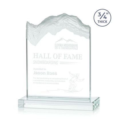 Custom Medium Jade Kilimanjaro Award with Standard Base - Etched Custom Medium Jade Kilimanjaro Award with Standard Base - Etched