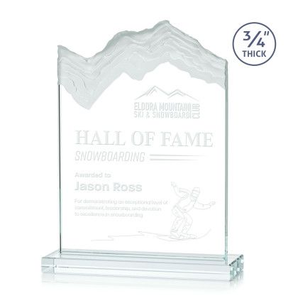 Custom Large Jade Kilimanjaro Award with Standard Base - Etched Custom Large Jade Kilimanjaro Award with Standard Base - Etched