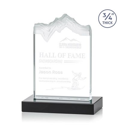 Custom Small Black Kilimanjaro Award with Standard Base - Etched Custom Small Black Kilimanjaro Award with Standard Base - Etched