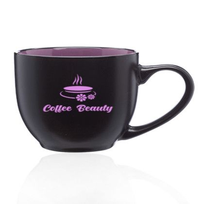 Custom 16 oz. Bistro Two-Tone Ceramic Custom Mugs - Purple Custom 16 oz. Bistro Two-Tone Ceramic Custom Mugs - Purple