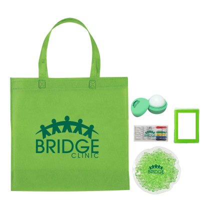 Custom Tradeshow Survival Kit - Green Custom Tradeshow Survival Kit - Green