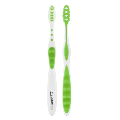 Custom Rubber Grip Toothbrush - Green Custom Rubber Grip Toothbrush - Green