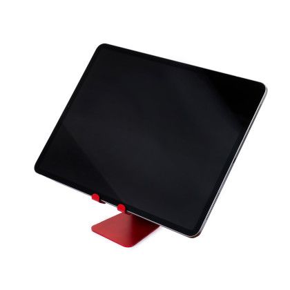 Custom Media Stand - Red Lifestyle View Custom Media Stand - Red Lifestyle View
