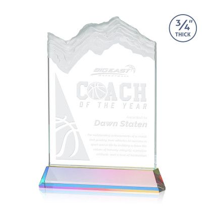 Custom Kilimanjaro Award on Prismatic Newhaven Base Large - Etched Custom Kilimanjaro Award on Prismatic Newhaven Base Large - Etched
