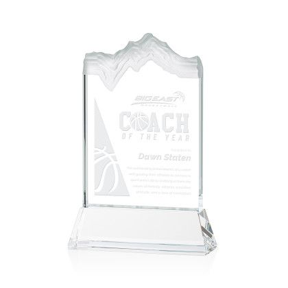 Custom Small Kilimanjaro Award on Clear Newhaven Base - Etched Custom Small Kilimanjaro Award on Clear Newhaven Base - Etched