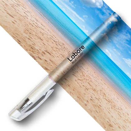 Custom LuxGel Pen - White 