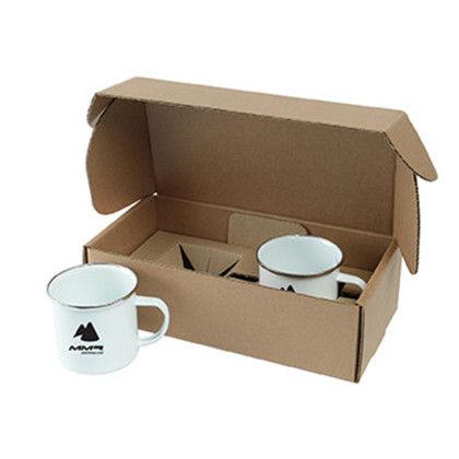 Custom 16 oz Speckle-It Camping Mugs Gift Box Set - White 