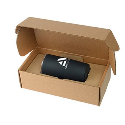 Custom 20 oz. Everest Velvet-Touch Tumbler with Gift Box - Matte black Side View Custom 20 oz. Everest Velvet-Touch Tumbler with Gift Box - Matte black Side View