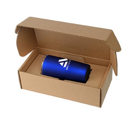 Custom 20 oz. Everest Velvet-Touch Tumbler with Gift Box - Matte Metallic Blue Side View Custom 20 oz. Everest Velvet-Touch Tumbler with Gift Box - Matte Metallic Blue Side View