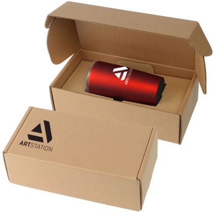 Custom 20 oz. Everest Velvet-Touch Tumbler with Gift Box - Matte Metallic Red Packaging View Custom 20 oz. Everest Velvet-Touch Tumbler with Gift Box - Matte Metallic Red Packaging View