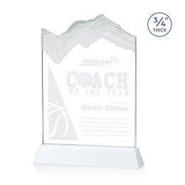 Custom Kilimanjaro Award on White Newhaven Base Large - Etched Custom Kilimanjaro Award on White Newhaven Base Large - Etched