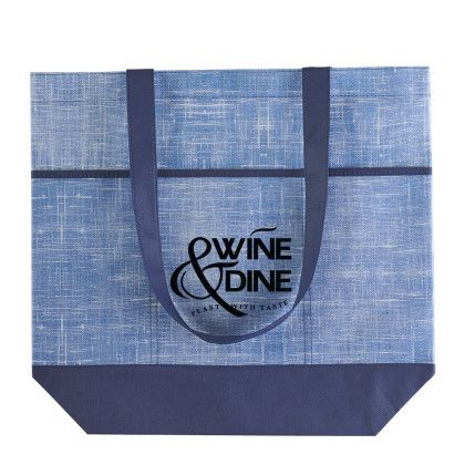 Custom Distress-It Non-Woven Tote - Blue