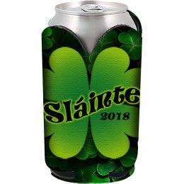 Custom Full Color Shamrock Can Cooler