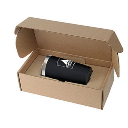 Custom 20 oz. Everest Powder Coated StainlessTumbler w Gift Box - Matte black Side View Custom 20 oz. Everest Powder Coated StainlessTumbler w Gift Box - Matte black Side View