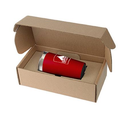 Custom 20 oz. Everest Powder Coated StainlessTumbler w Gift Box - Matte Red Side View Custom 20 oz. Everest Powder Coated StainlessTumbler w Gift Box - Matte Red Side View