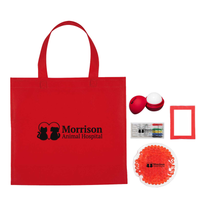 Custom Tradeshow Survival Kit - Red Custom Tradeshow Survival Kit - Red