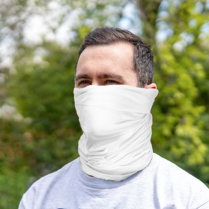 Custom Encompass Premium Neck Gaiter: Dye Sublimation - Lifestyle View Custom Encompass Premium Neck Gaiter: Dye Sublimation - Lifestyle View