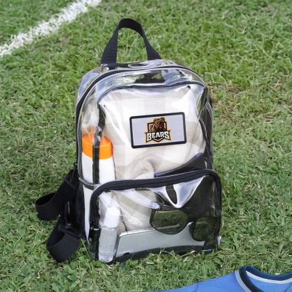 Custom Clear Stadium Event Backpack - Front View