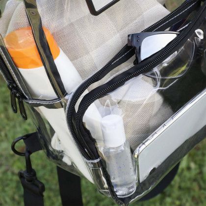 Custom Clear Stadium Event Backpack - Open View