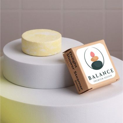 Custom Delight Shower Steamers: 2 Piece Set - Yellow With White 